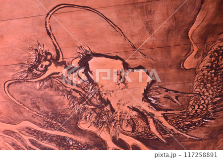 龍源院　開祖堂　天井画の赤い龍 117258891