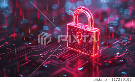 A red key is on a dark background by AI...のイラスト素材 [117259199] - PIXTA