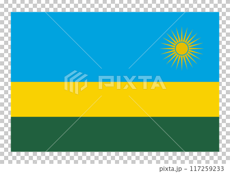 National flag Rwanda 117259233