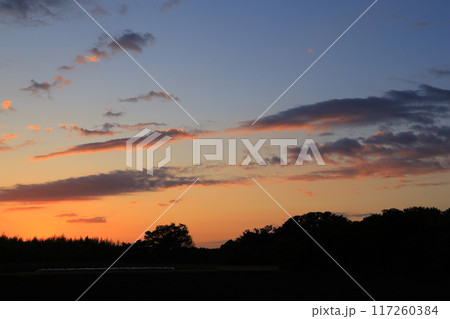 美しい朝焼け空 117260384