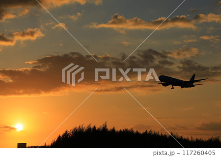 美しい朝焼け空 美しい朝焼け空 117260405