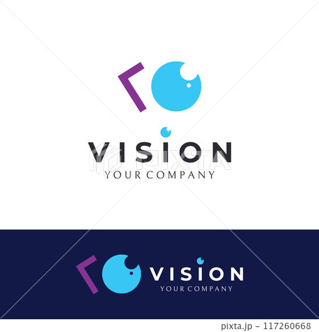 Modern colorful abstract Logo vision, digital vision, optical vision, technology vision, planetary vision and vision center. Template vector illustration. Modern colorful abstract Logo vision, digital vision, optical vision, technology vision, planetary vision and vision center. Template vector illustration. 117260668