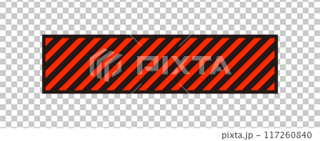 赤と黒の縞の装飾パーツのデザイン素材 - トラテープ・防災・危険・警戒レベル3のイメージ素材 赤と黒の縞の装飾パーツのデザイン素材 - トラテープ・防災・危険・警戒レベル3のイメージ素材 117260840