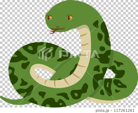 ヘビ　ヒョウ柄風 117261261
