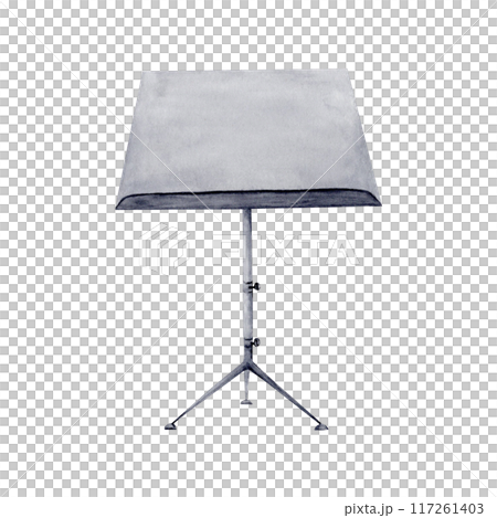 Music Stand watercolor illustration on white background Music Stand watercolor illustration on white background 117261403