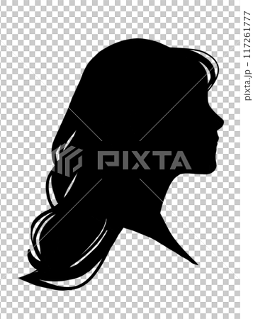 少女 横顔 シルエット 少女 横顔 シルエット 117261777