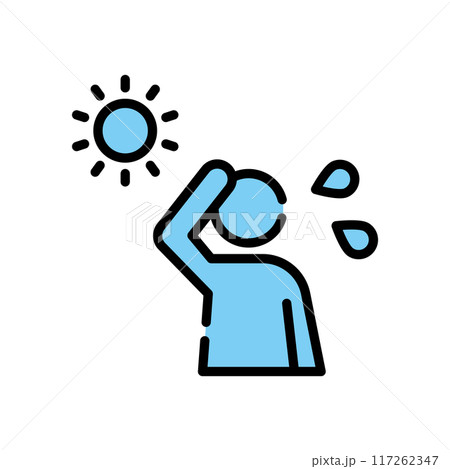 熱中症　紫外線対策　暑い 117262347