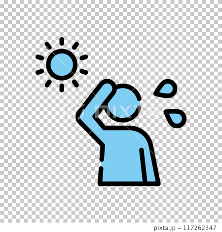 熱中症　紫外線対策　暑い 117262347