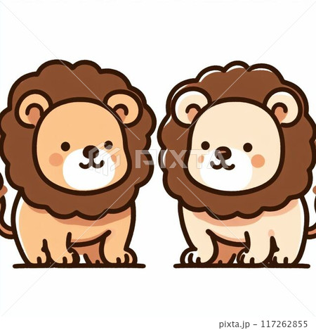 色違いのライオンのイラスト素材 [117262855] - PIXTA