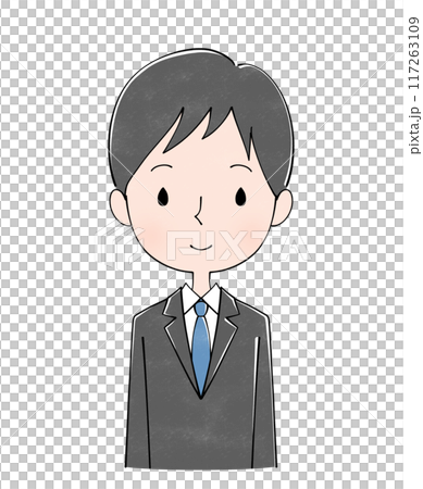 Illustration of a young man in a suit 117263109