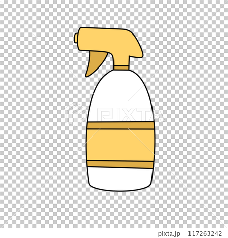 A yellow bottle with a white label that says "cleaner" on it A yellow bottle with a white label that says "cleaner" on it 117263242