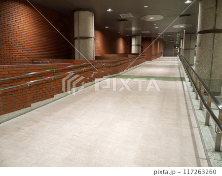 東京都市風景 誰もいない都心の地下連絡通路 東京都市風景 誰もいない都心の地下連絡通路 117263260