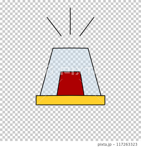 A cartoonish red and yellow fire alarmのイラスト素材 [117263323] - PIXTA