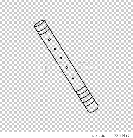 A long, thin, cylindrical object with a hole in the middle 117263457