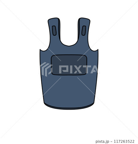 A blue vest with a pocket on the front A blue vest with a pocket on the front 117263522