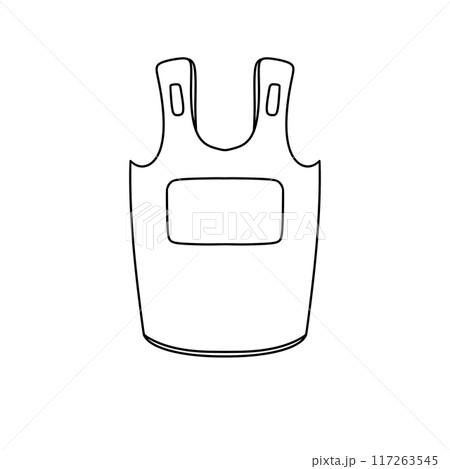 A white tank top with a black logo on the front 117263545
