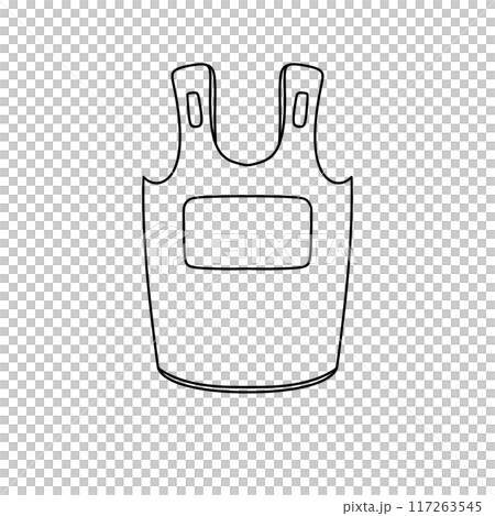 A white tank top with a black logo on the front 117263545