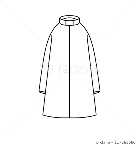 A long coat with a collar and sleeves 117263666