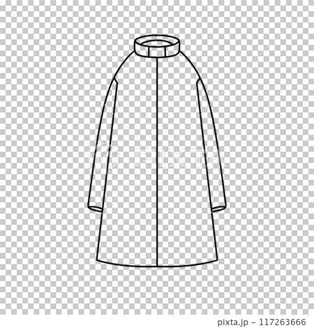 A long coat with a collar and sleeves 117263666