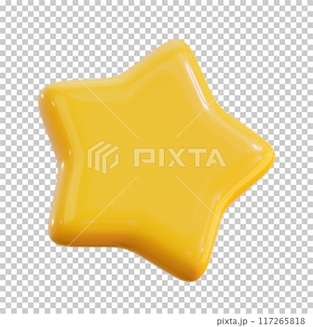 Star 3D Illustrations, 3D rendering 117265818