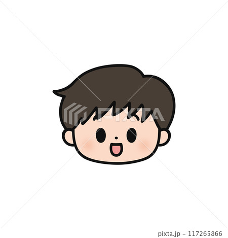 笑顔の男の子・顔アイコン 117265866