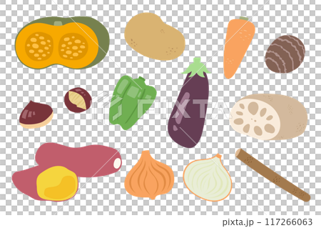秋季蔬菜插圖集 117266063