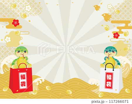巳年の福袋セールの背景イラスト 巳年の福袋セールの背景イラスト 117266071