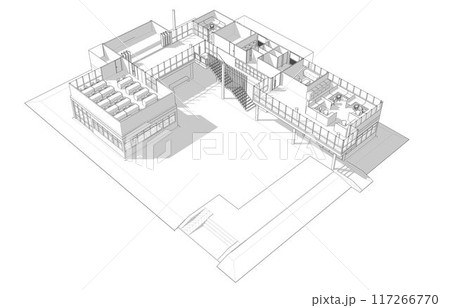 3D illustration of building project 117266770