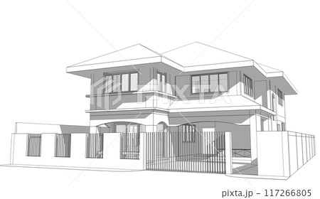 3D illustration of building project 117266805