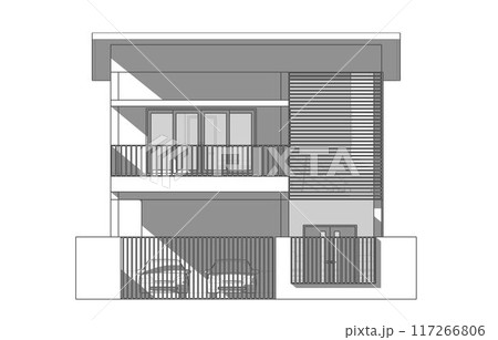 3D illustration of building project 117266806