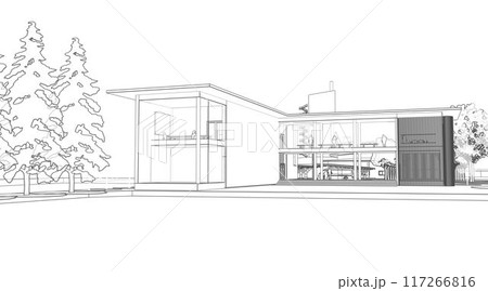 3D illustration of building project 3D illustration of building project 117266816