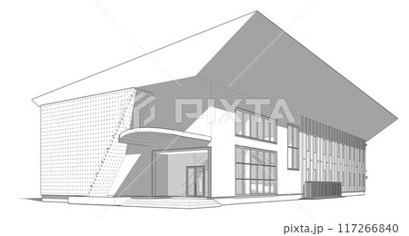 3D illustration of building project 117266840