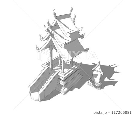 3D illustration of building project 3D illustration of building project 117266881