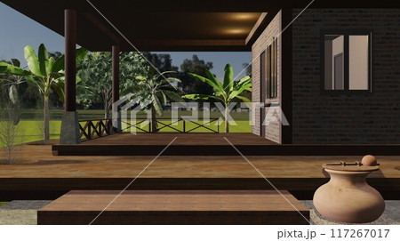3D illustration of building project 3D illustration of building project 117267017
