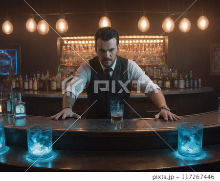 Bar counter in the club 117267446