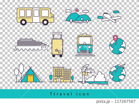 旅行に関するアイコンイラストセット 117267567