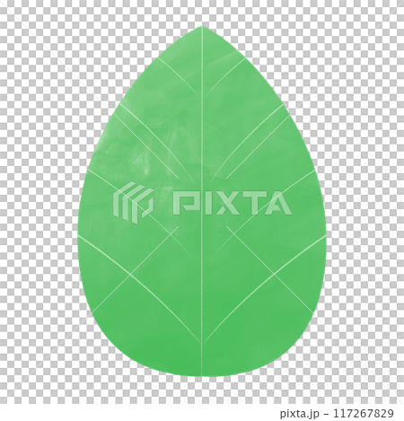 Green Leaf Watercolor Cartoon Green Leaf Watercolor Style Isolated Cartoon illustration 117267829