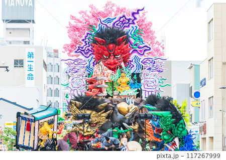 「青森県」豪華絢爛な山車の競演 八戸三社大祭・夏 「青森県」豪華絢爛な山車の競演 八戸三社大祭・夏 117267999