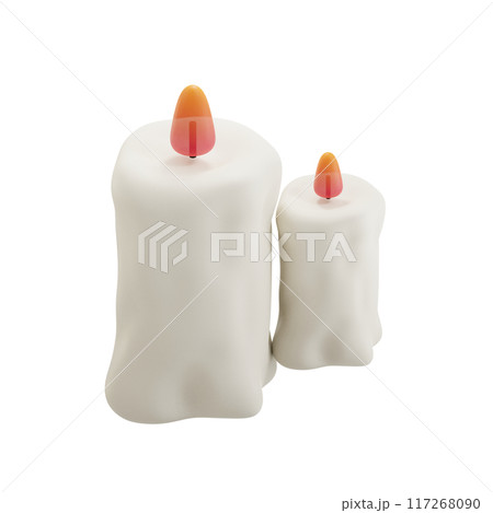 Candles 3D Illustrations, 3D rendering 117268090