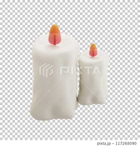 Candles 3D Illustrations, 3D rendering 117268090