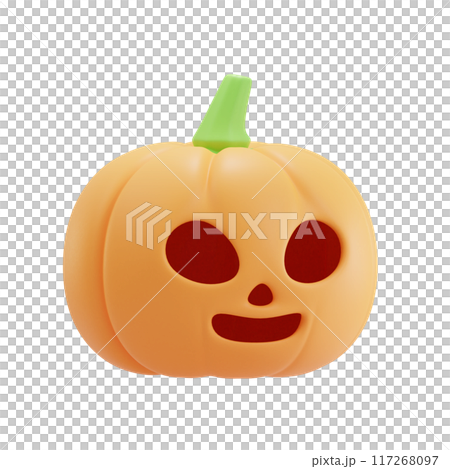 Halloween Pumpkin 3D Illustrations, 3D rendering 117268097
