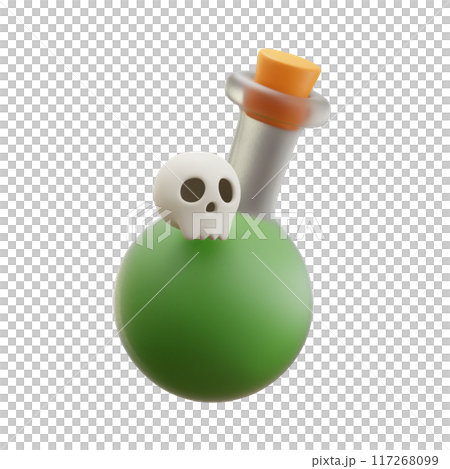 Poison Bottle 3D Illustrations, 3D rendering 117268099
