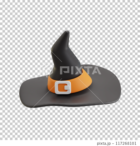 Witch Hat 3D Illustrations, 3D rendering 117268101