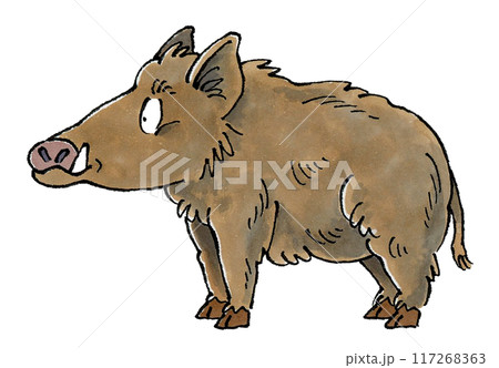 金のイノシシがいるラウンジのイラスト wildboar_blue.png