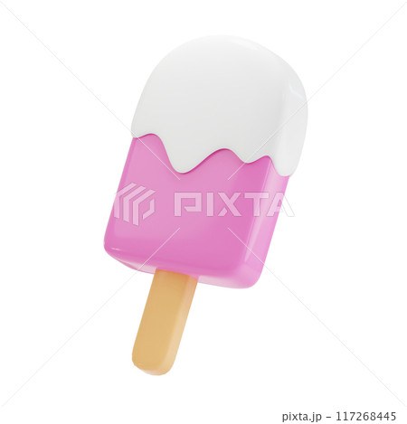 Ice Cream Stick 3D Illustrations, 3D rendering 117268445