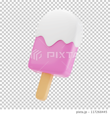 Ice Cream Stick 3D Illustrations, 3D rendering 117268445