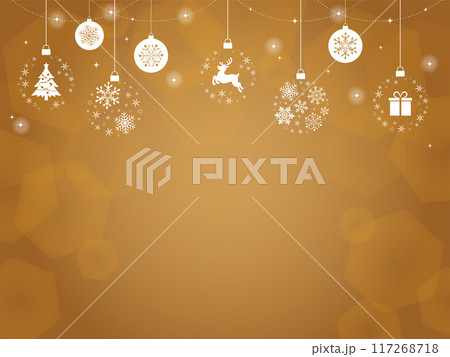 クリスマスオーナメントの背景ゴールド_ベクターイラスト 117268718