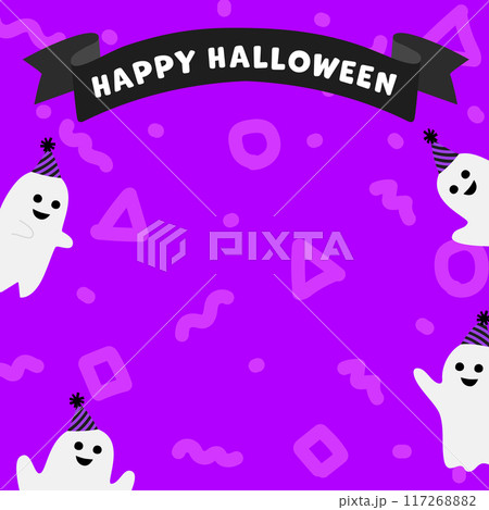 かわいいハロウィーンのフレーム かわいいハロウィーンのフレーム 117268882