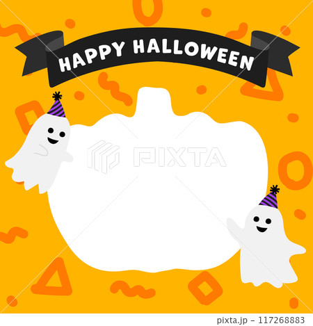 かわいいハロウィーンのフレーム かわいいハロウィーンのフレーム 117268883