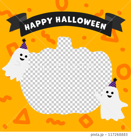 かわいいハロウィーンのフレーム かわいいハロウィーンのフレーム 117268883